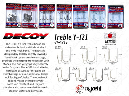 Decoy Treble hook YS 21