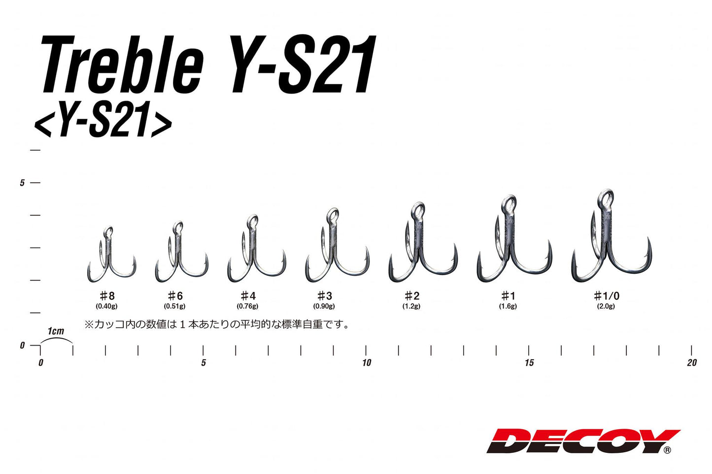 Decoy Treble hook YS 21